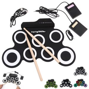 Portable Roll Up Electronic Drum Pad Practice Kit
